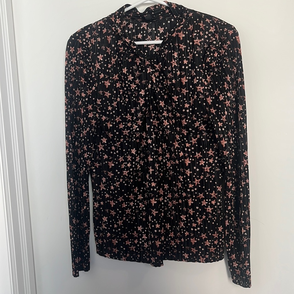 Black and Rosegold Star Blouse